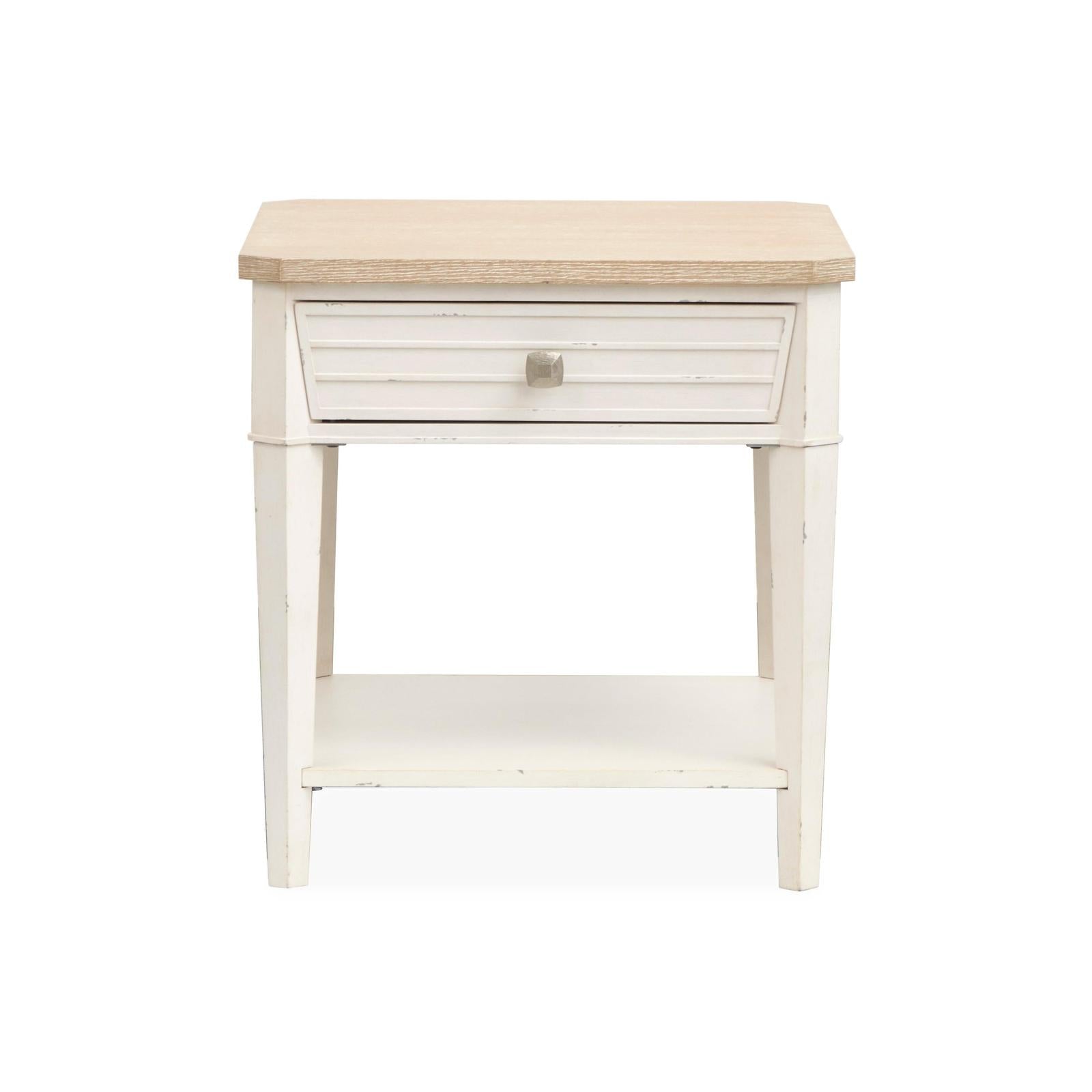 Salt Life Home Echo Isles Sea Pearl and Driftwood Rectangular End Table