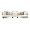 Michael Amini Camellia Field 3-Piece Chenille Sofa - Linen/Warm Pecan