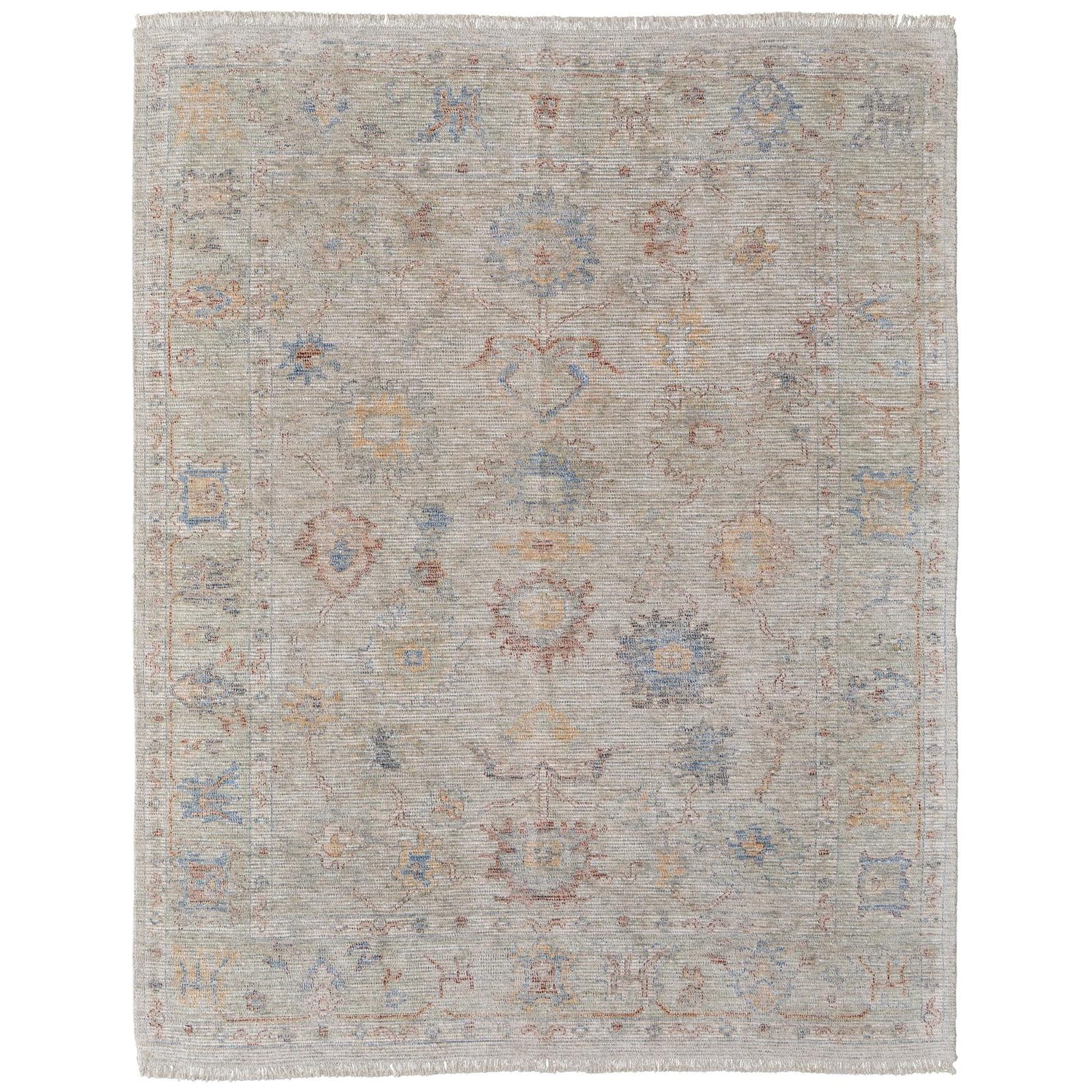 Feizy Caldwell 8978F Transitional Floral & Botanical Rug in Brown/Tan/Blue