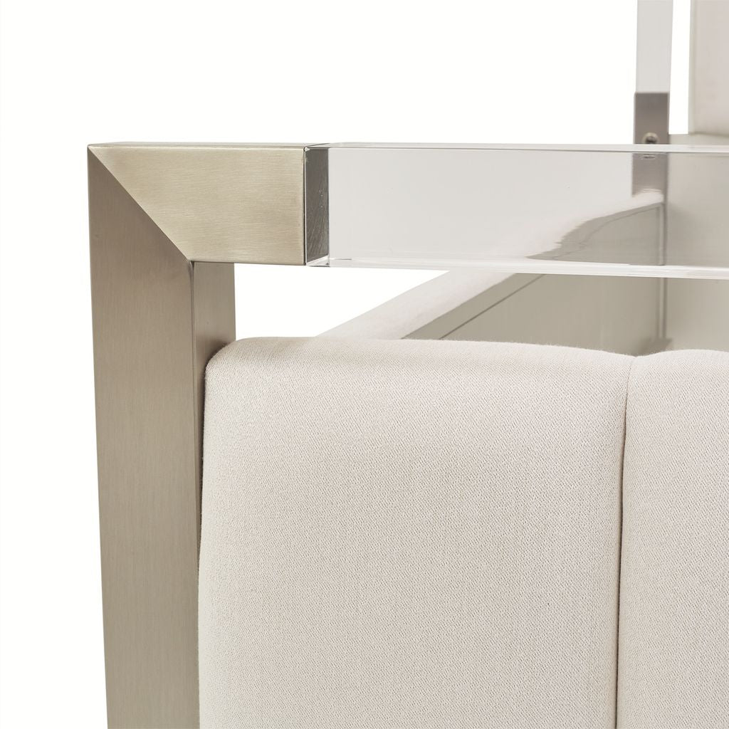 Michael Amini Penthouse Short Panel Bed - Ash Gray