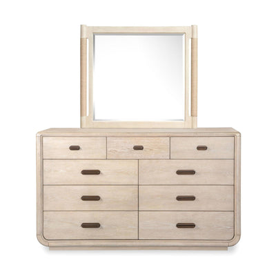 Salt Life Home Sunset Cove Sanibel Brown Drawer Dresser with Landscape Mirror II Sale