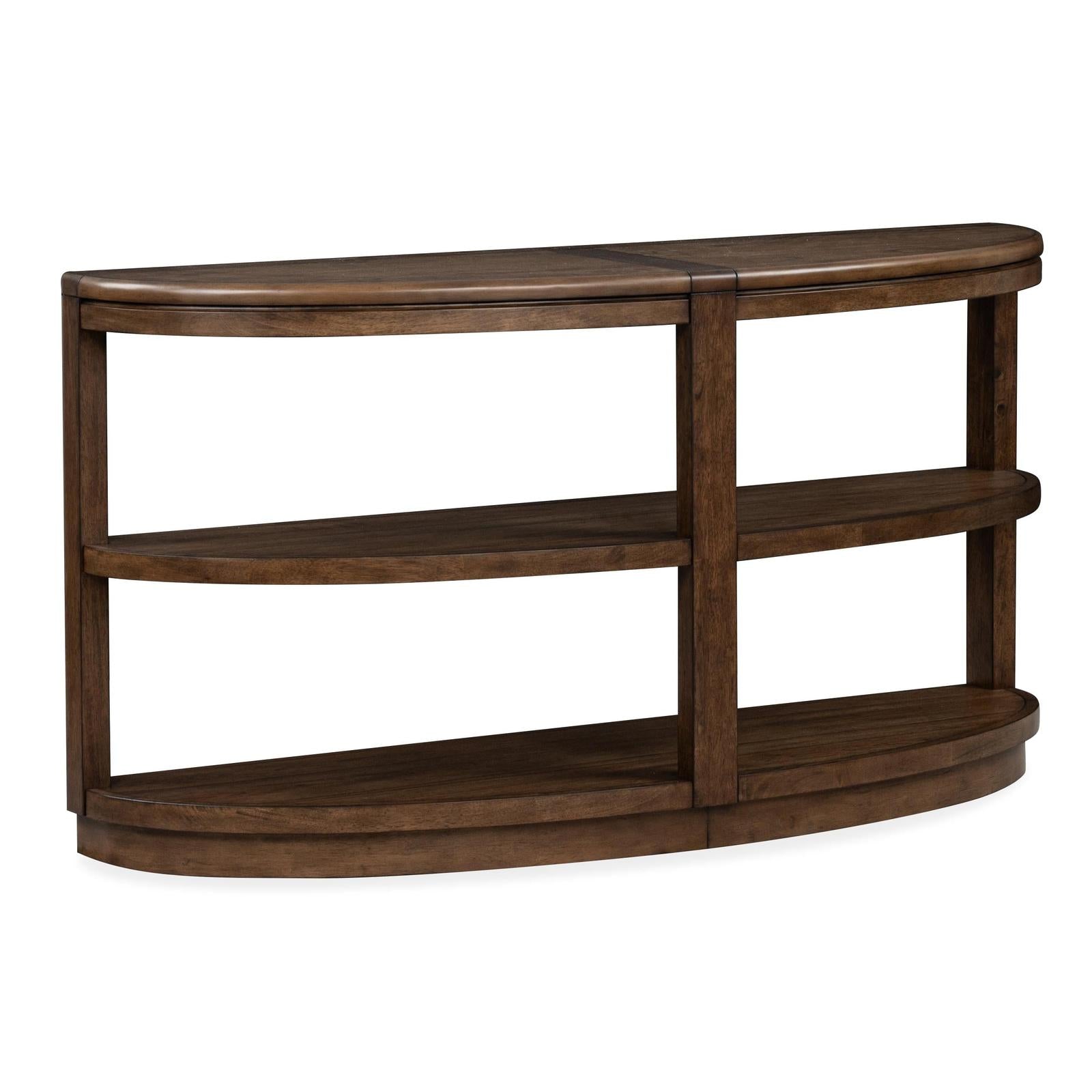 Magnussen Home Connolly Brown Demilune Sofa Table
