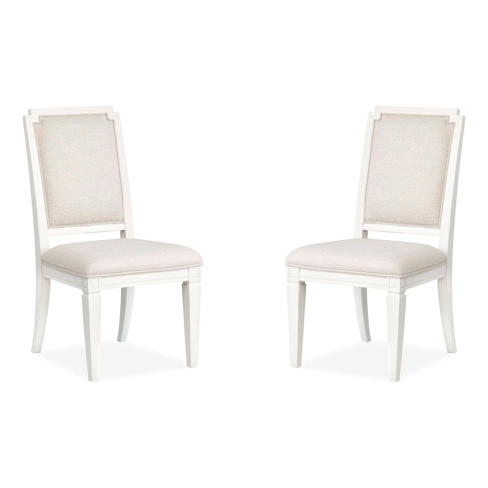 Magnussen Home Willowbrook Egg Shell White Side Chair Set of 2