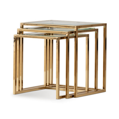 Michael Amini Savannah Breeze Nesting Tables - Set of 3