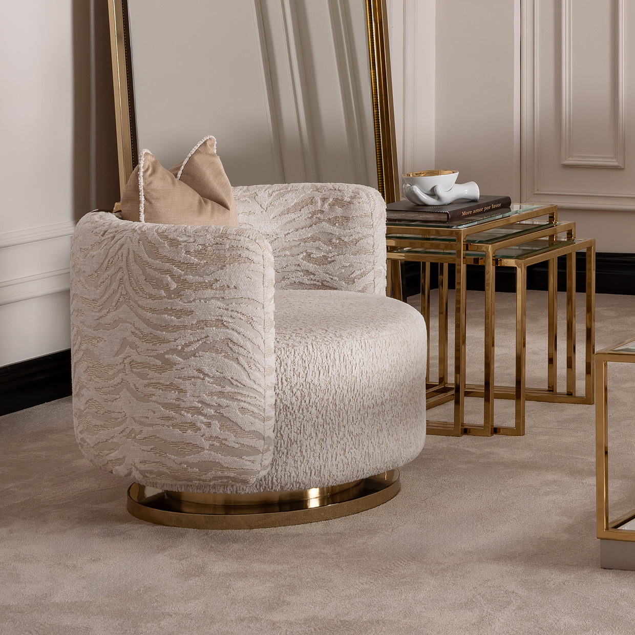 Michael Amini Savannah Breeze Nesting Tables - Set of 3