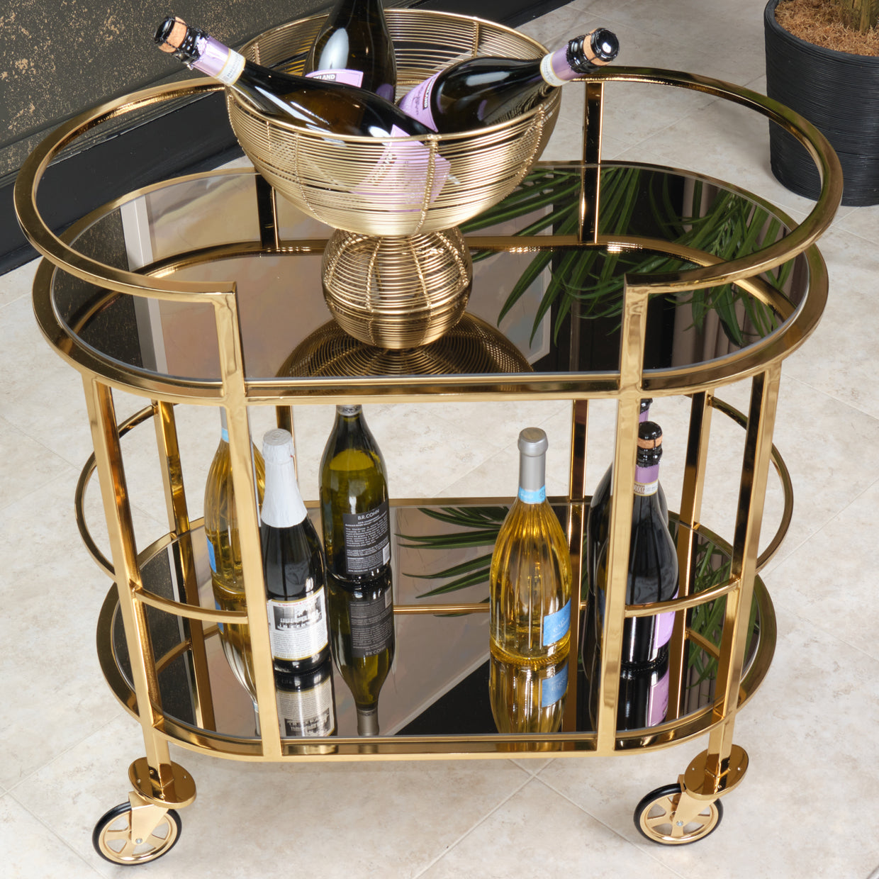 Michael Amini Savannah Breeze Bar Cart