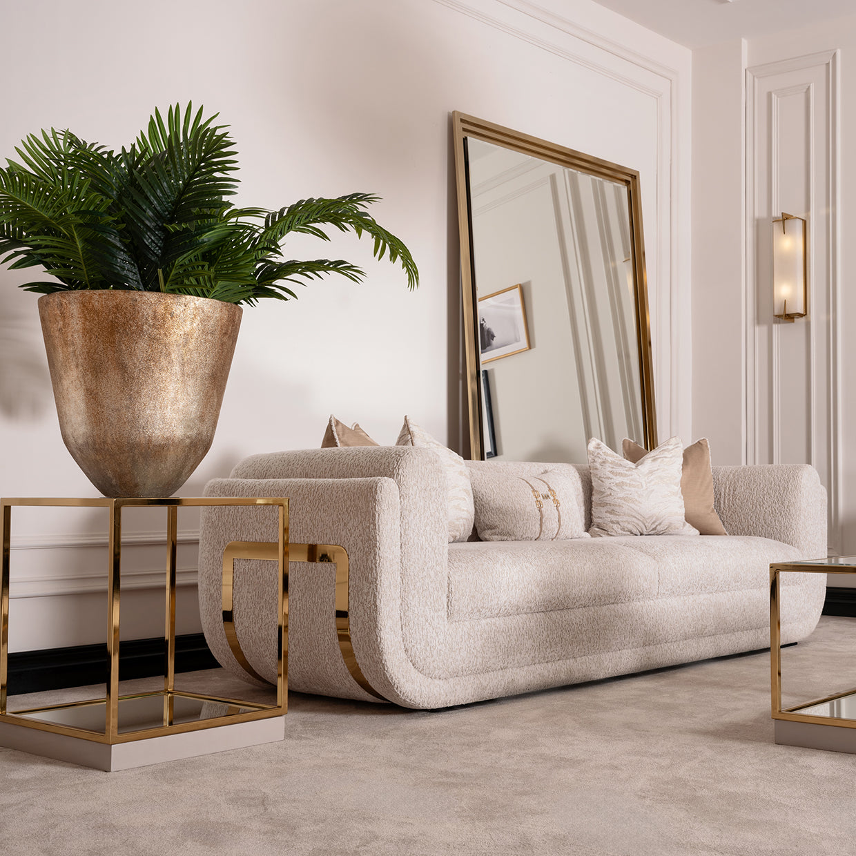Michael Amini Savannah Breeze Sofa Cashmere