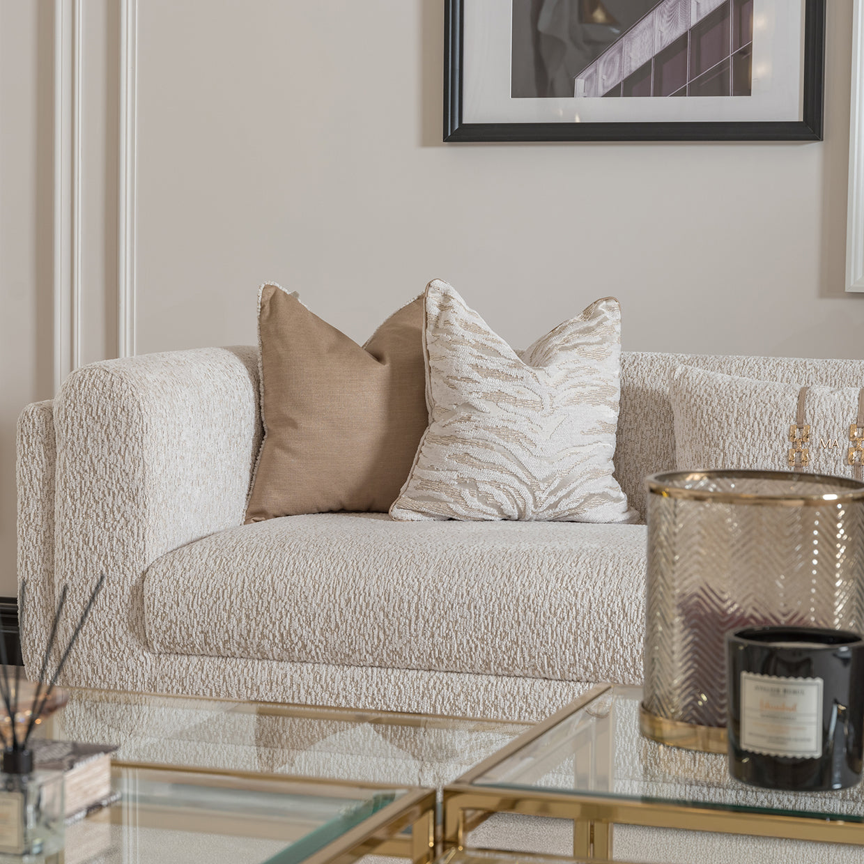 Michael Amini Savannah Breeze Sofa Cashmere