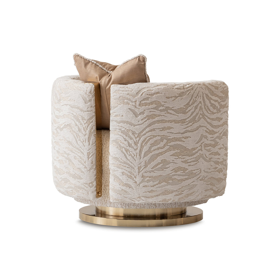 Michael Amini Savannah Breeze Swivel Chair - Cashmere