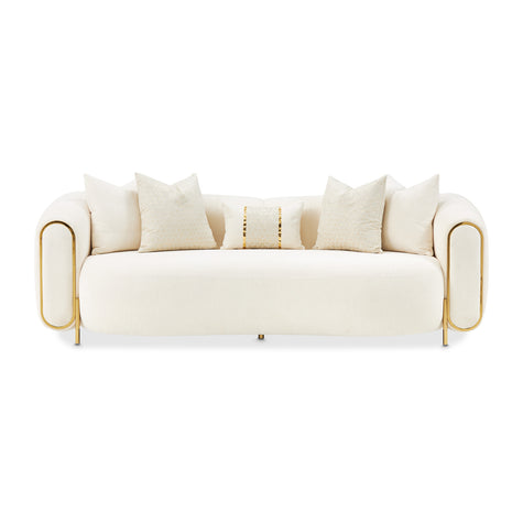 Michael Amini Sassani Sofa Crepe Gold