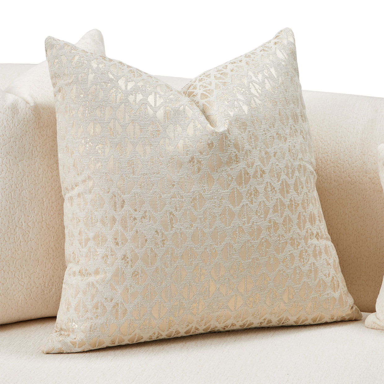 Michael Amini Sassani Sofa Crepe Gold
