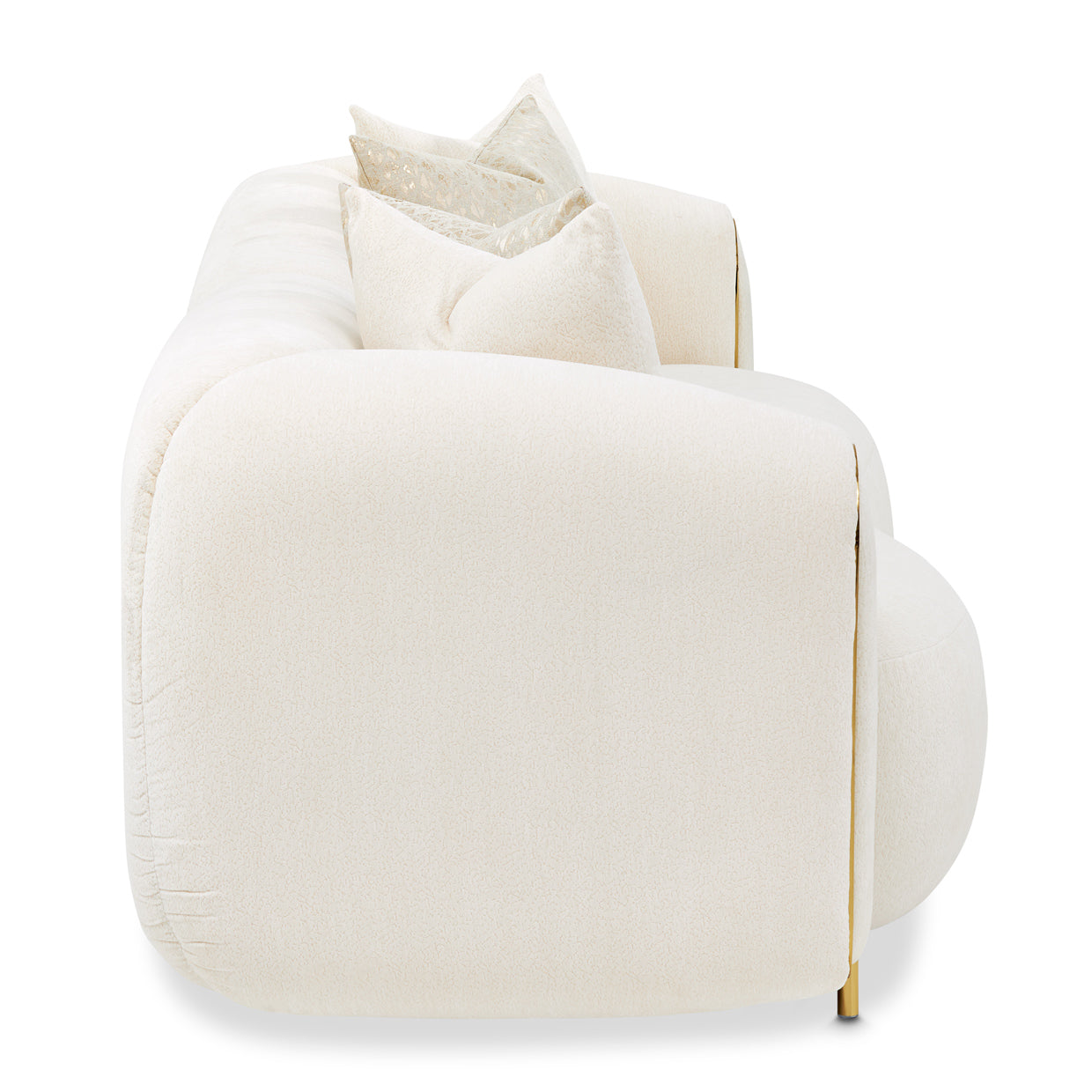 Michael Amini Sassani Sofa Crepe Gold