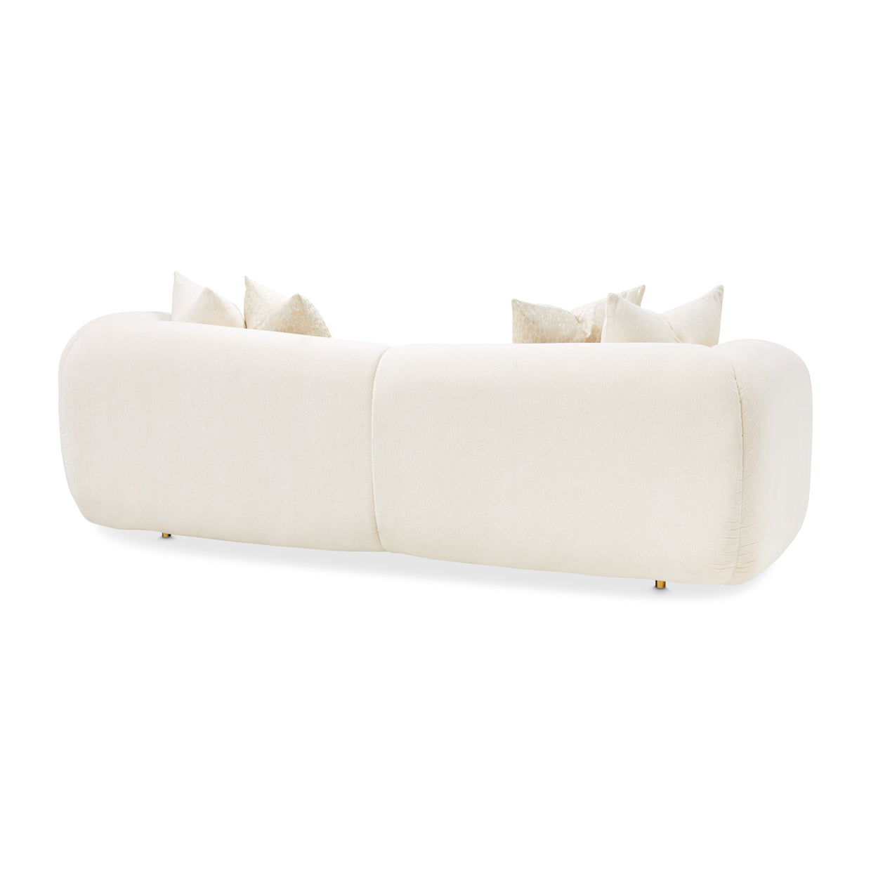 Michael Amini Sassani Sofa Crepe Gold