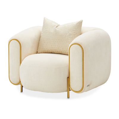 Michael Amini Sassani Chair Crepe Gold