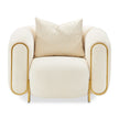 Michael Amini Sassani Chair Crepe Gold