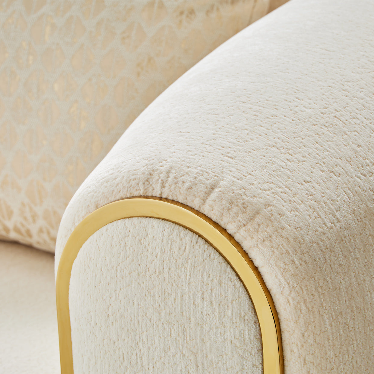 Michael Amini Sassani Chair Crepe Gold