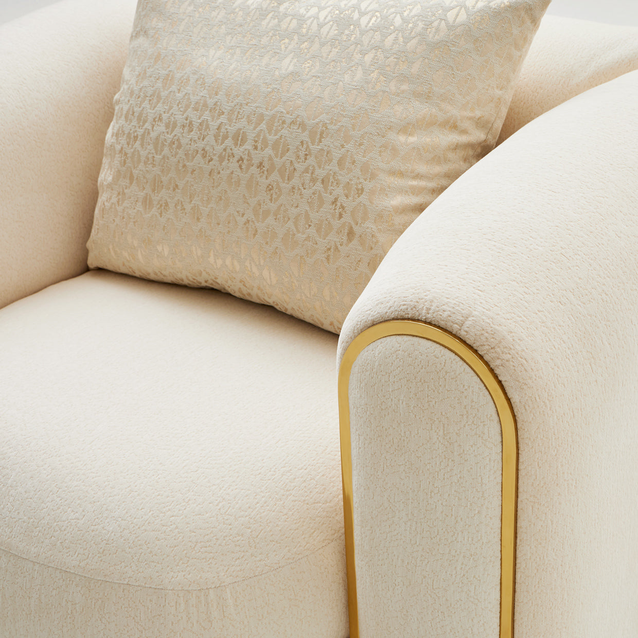 Michael Amini Sassani Chair Crepe Gold