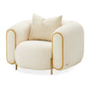 Michael Amini Sassani Chair Crepe Gold