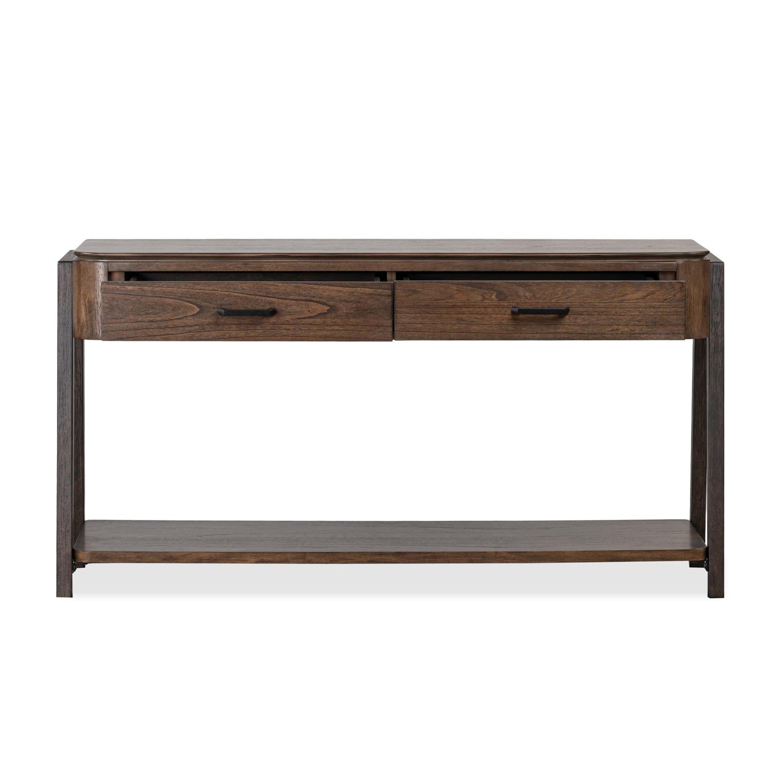 Magnussen Home Hallie Milk Chocolate & Dark Chocolate Rectangular Sofa Table