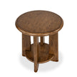 Magnussen Home Tanner Tawny Brown Round End Table