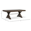 Magnussen Home Jubilee Brown Extendable Trestle Dining Table