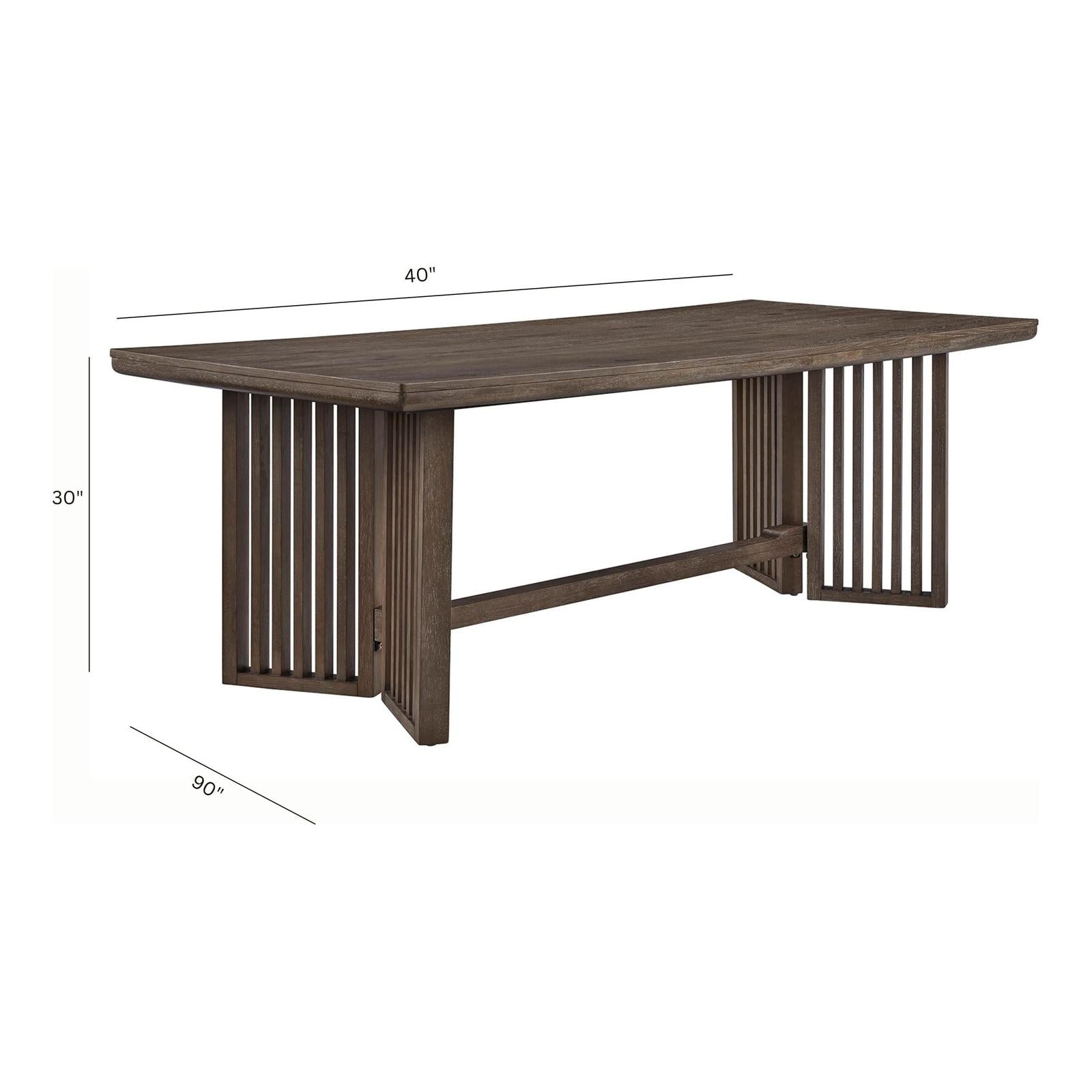 Magnussen Home Kavanaugh Weathered Kona Brown Rectangular Dining Table