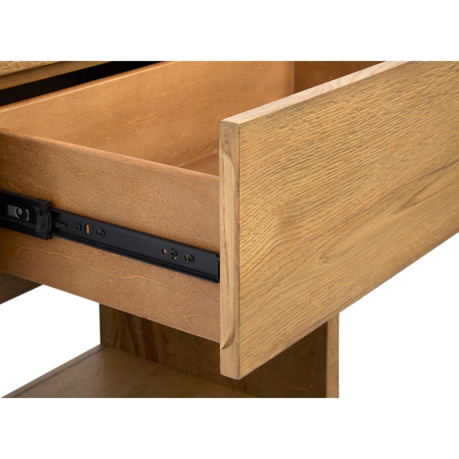 Magnussen Home Ripley Rustic Caramel And Dark Bronze Rectangular End Table