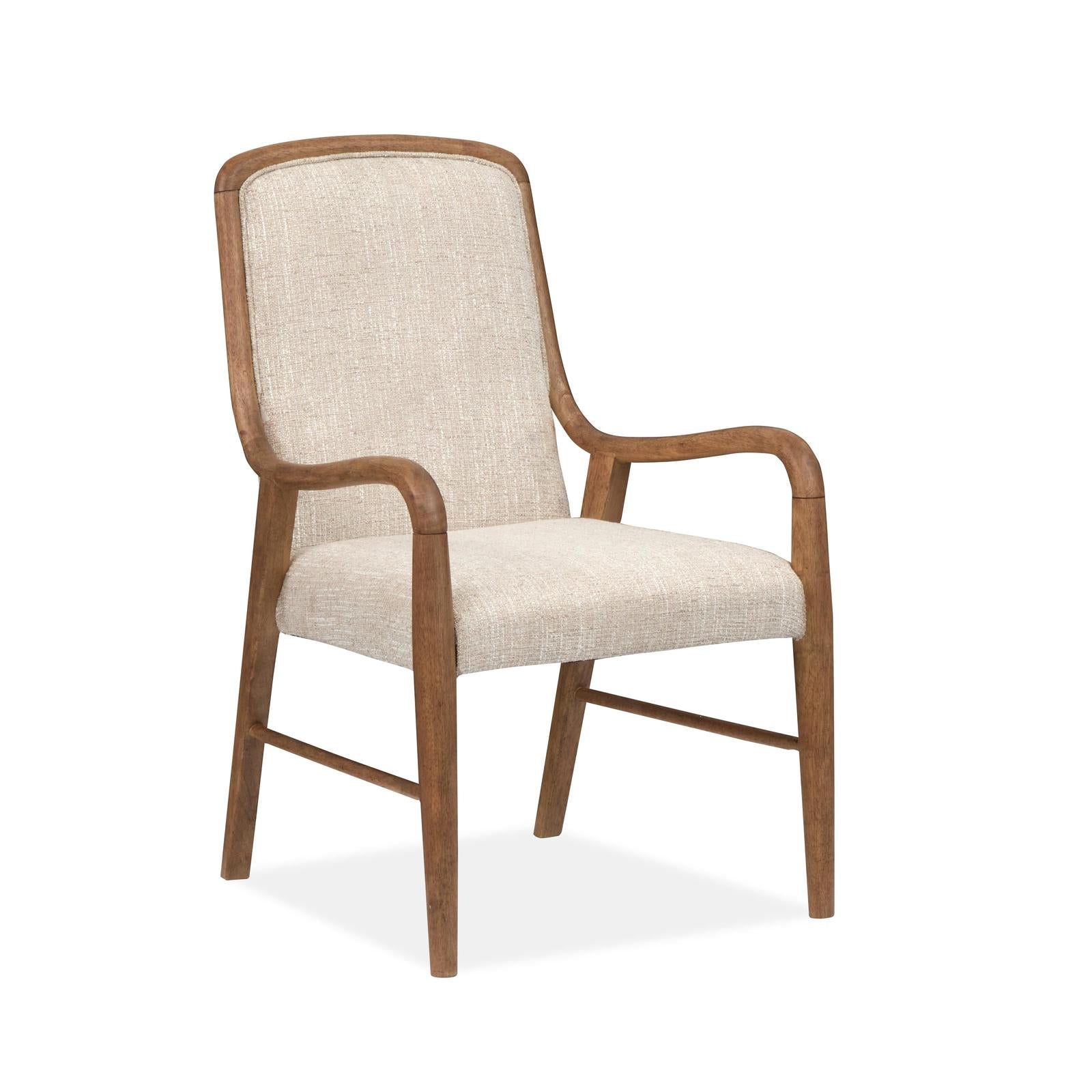 Magnussen Home Woodward Dark Clove Wood Slat Back Arm Chair Two Pack