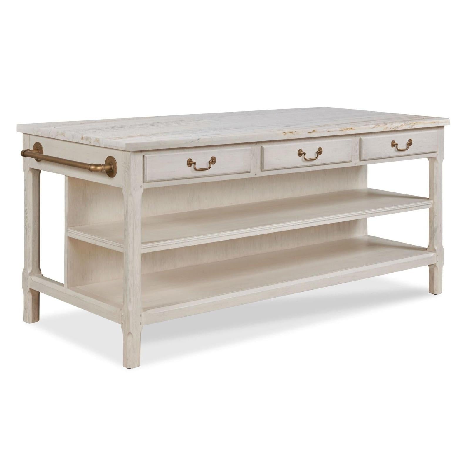 Woodbridge Furniture Draper's Table - Frost White Base