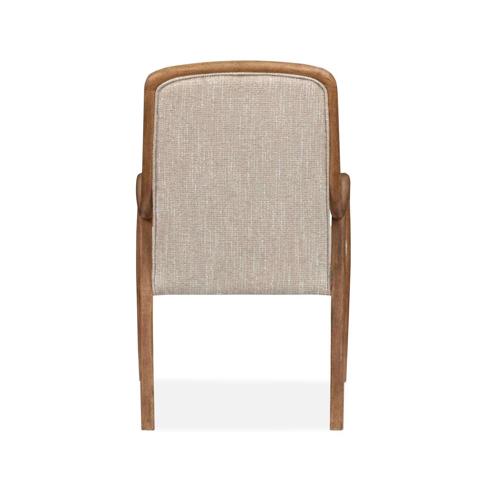 Magnussen Home Woodward Dark Clove Wood Slat Back Arm Chair Two Pack