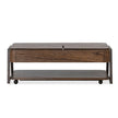 Magnussen Home Hallie Milk Chocolate & Dark Chocolate Lift Top Storage Cocktail Table With Casters