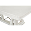 Magnussen Home Heron Cove Chalk White And Dovetail Grey Extendable Trestle Dining Table