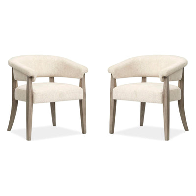 Magnussen Home Braelyn Dorian Grey Upholstered Host Chair Set of 2