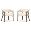 Magnussen Home Braelyn Dorian Grey Upholstered Host Chair Set of 2