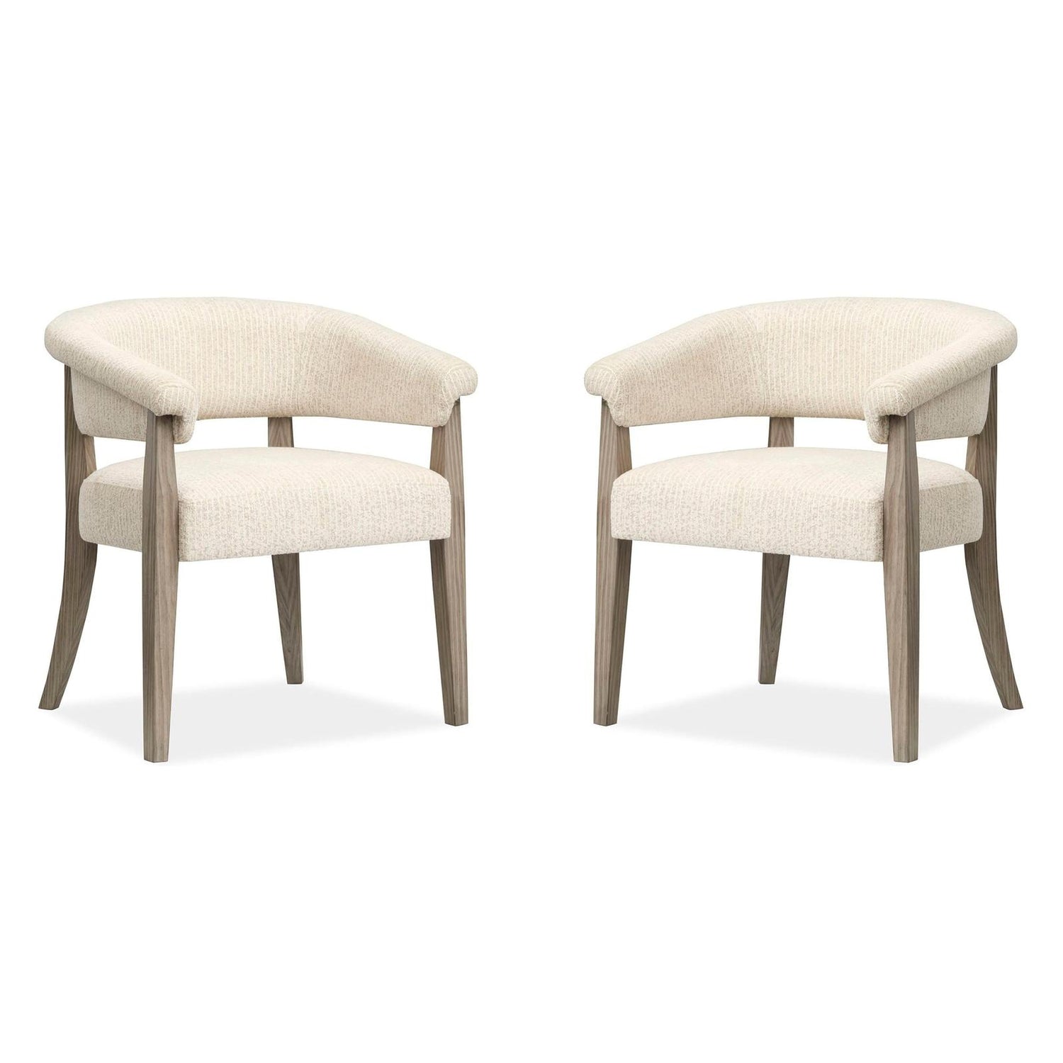 Magnussen Home Braelyn Dorian Grey Upholstered Host Chair Set of 2