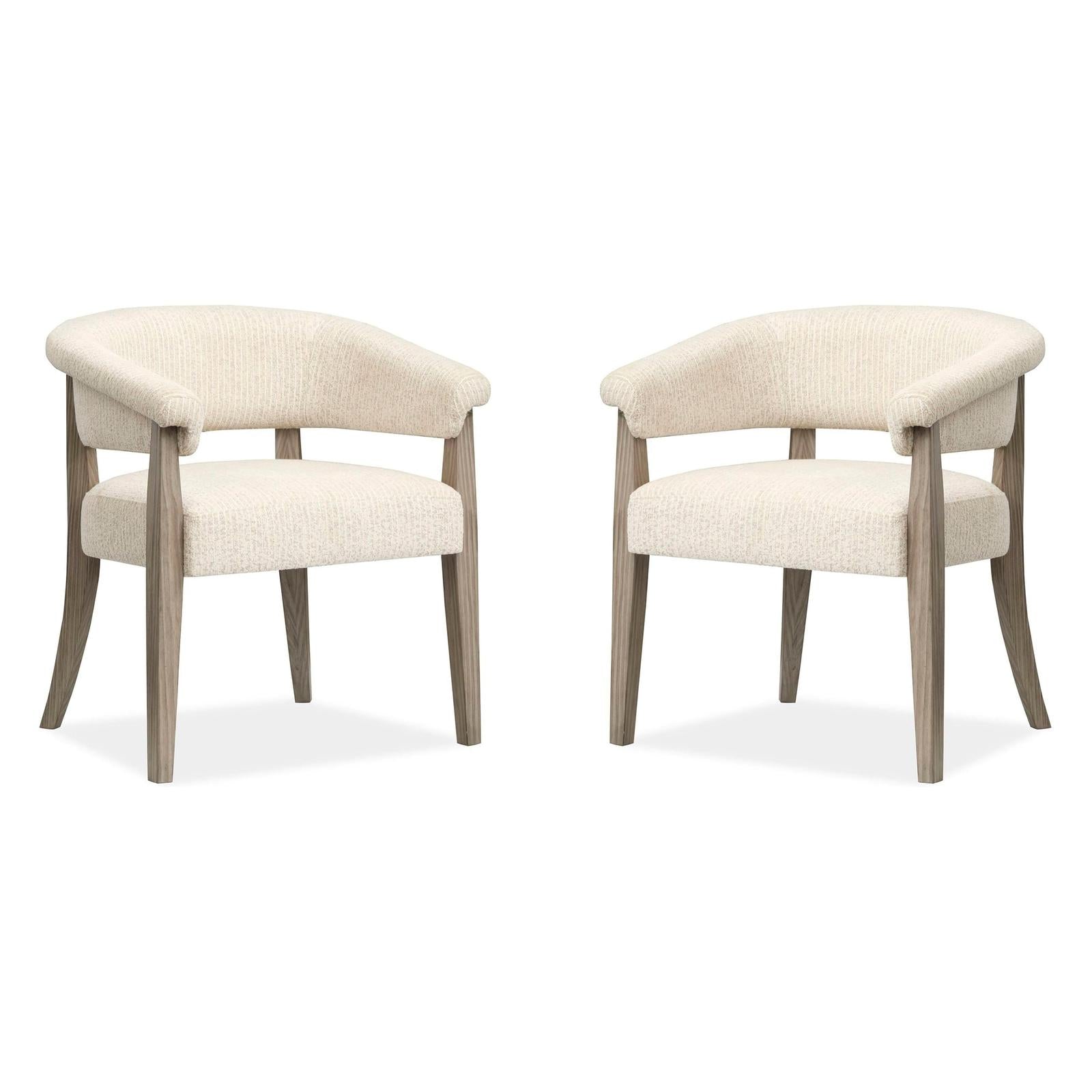 Magnussen Home Braelyn Dorian Grey Upholstered Host Chair Set of 2
