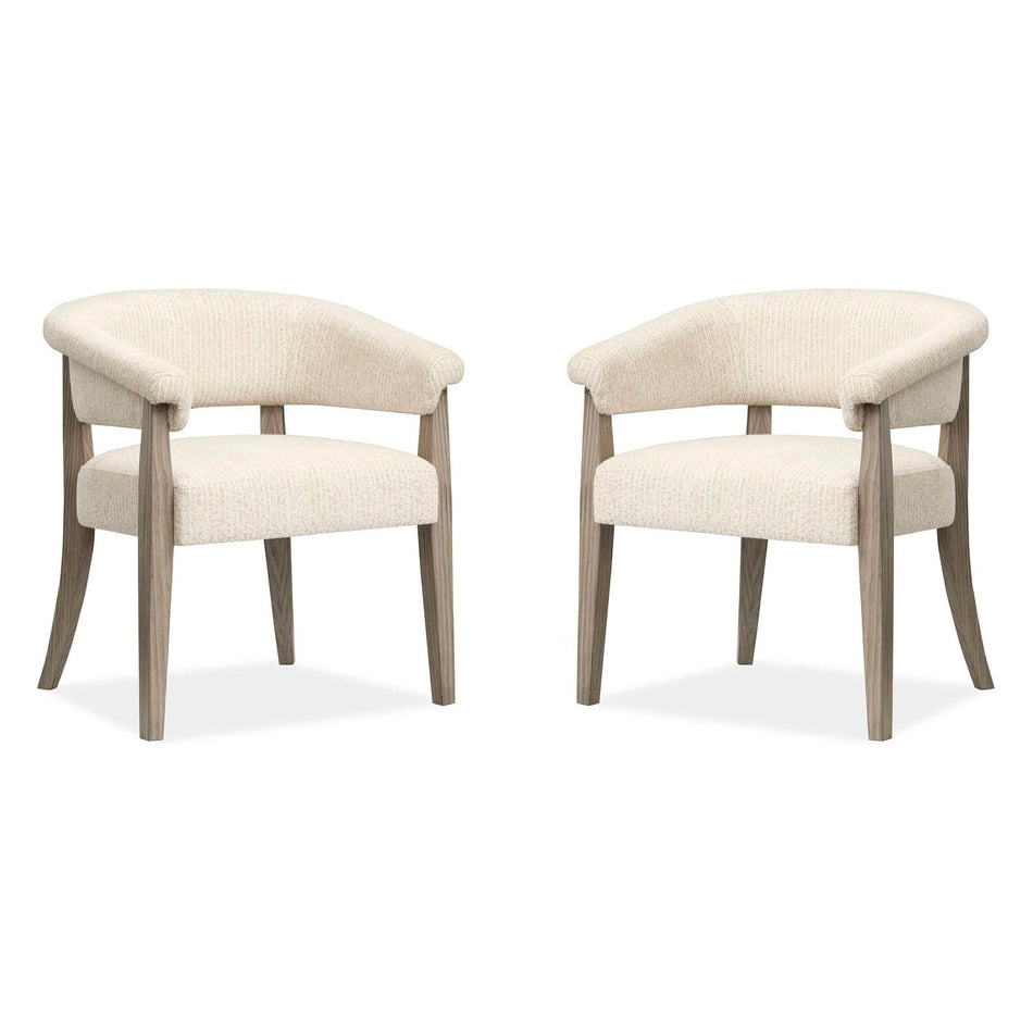 Magnussen Home Braelyn Dorian Grey Upholstered Host Chair Set of 2