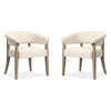 Magnussen Home Braelyn Dorian Grey Upholstered Host Chair Set of 2