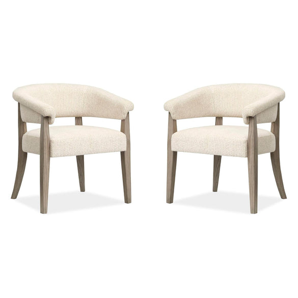 Magnussen Home Braelyn Dorian Grey Upholstered Host Chair Set of 2