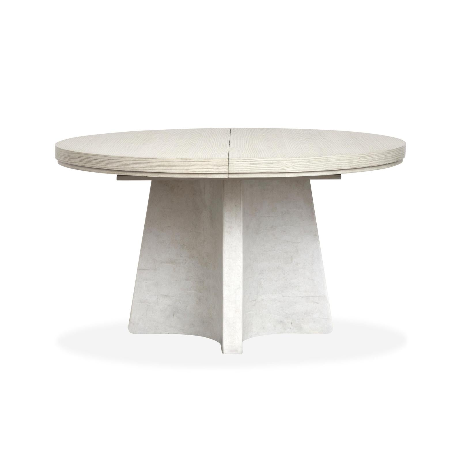 Magnussen Home Lorelei Misty Cloud Extendable Round Dining Table