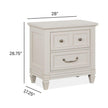 Magnussen Home Willowbrook Egg Shell White Nightstand
