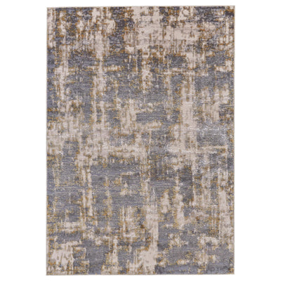 Feizy Waldor 3969F Modern Abstract Rug in Gray/Gold