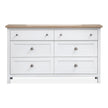 Salt Life Home Windmill Harbour White Whisp and Sand Double Drawer Dresser with Portrait Mirror Sale