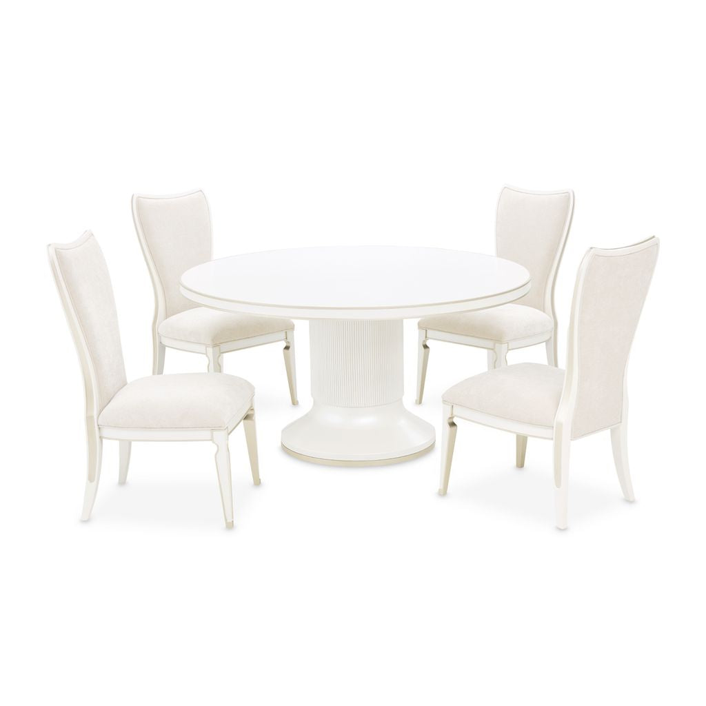 Michael Amini La Marisia Round Dining Table - Creamy Pearl
