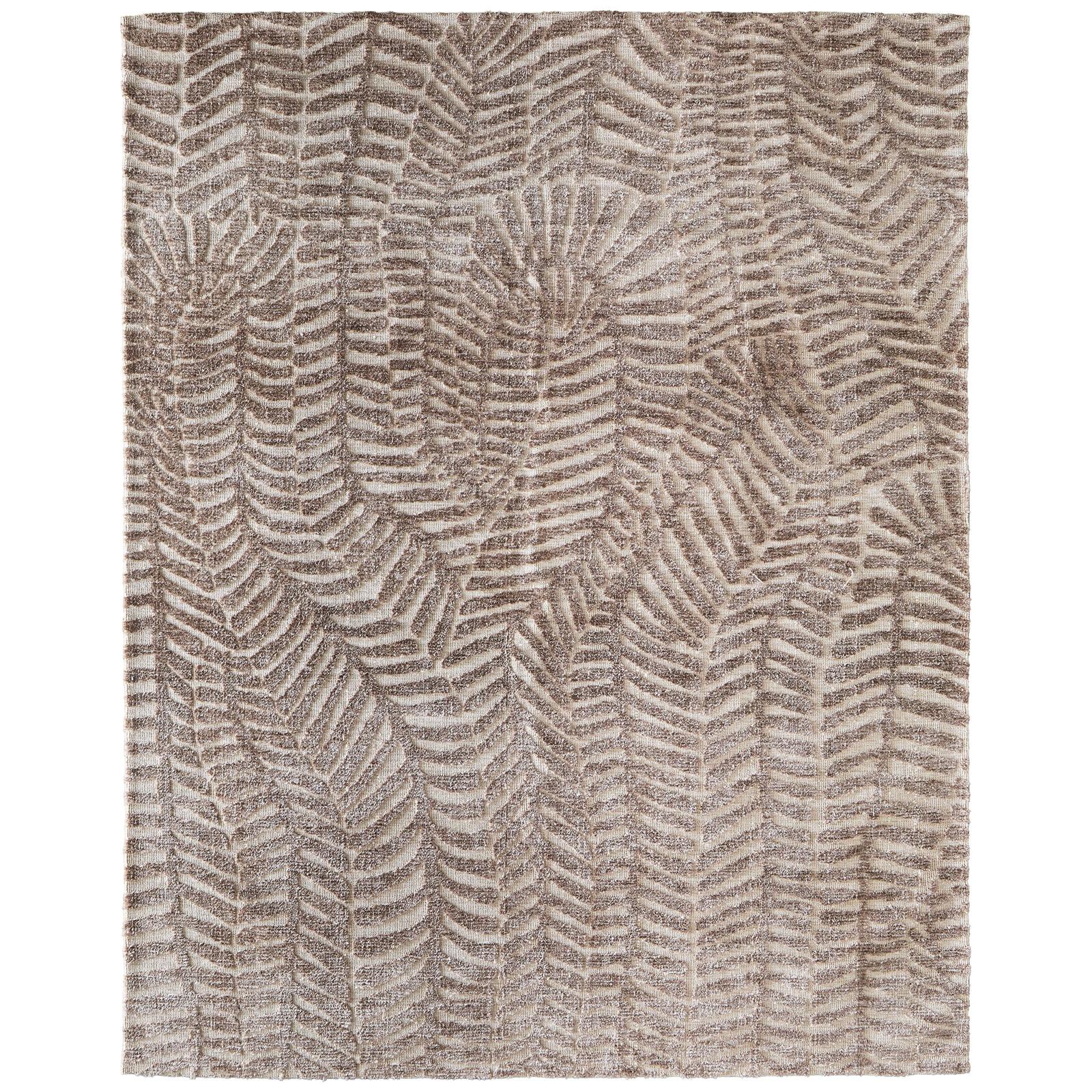 Feizy Colton 8A54F Modern Animal Print Rug in Taupe/Tan