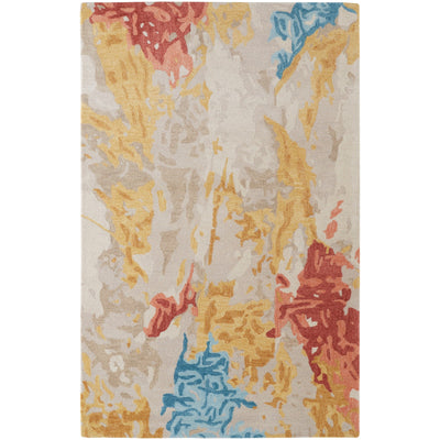 Feizy Everley 8646F Modern Abstract in Ivory/Yellow/Blue