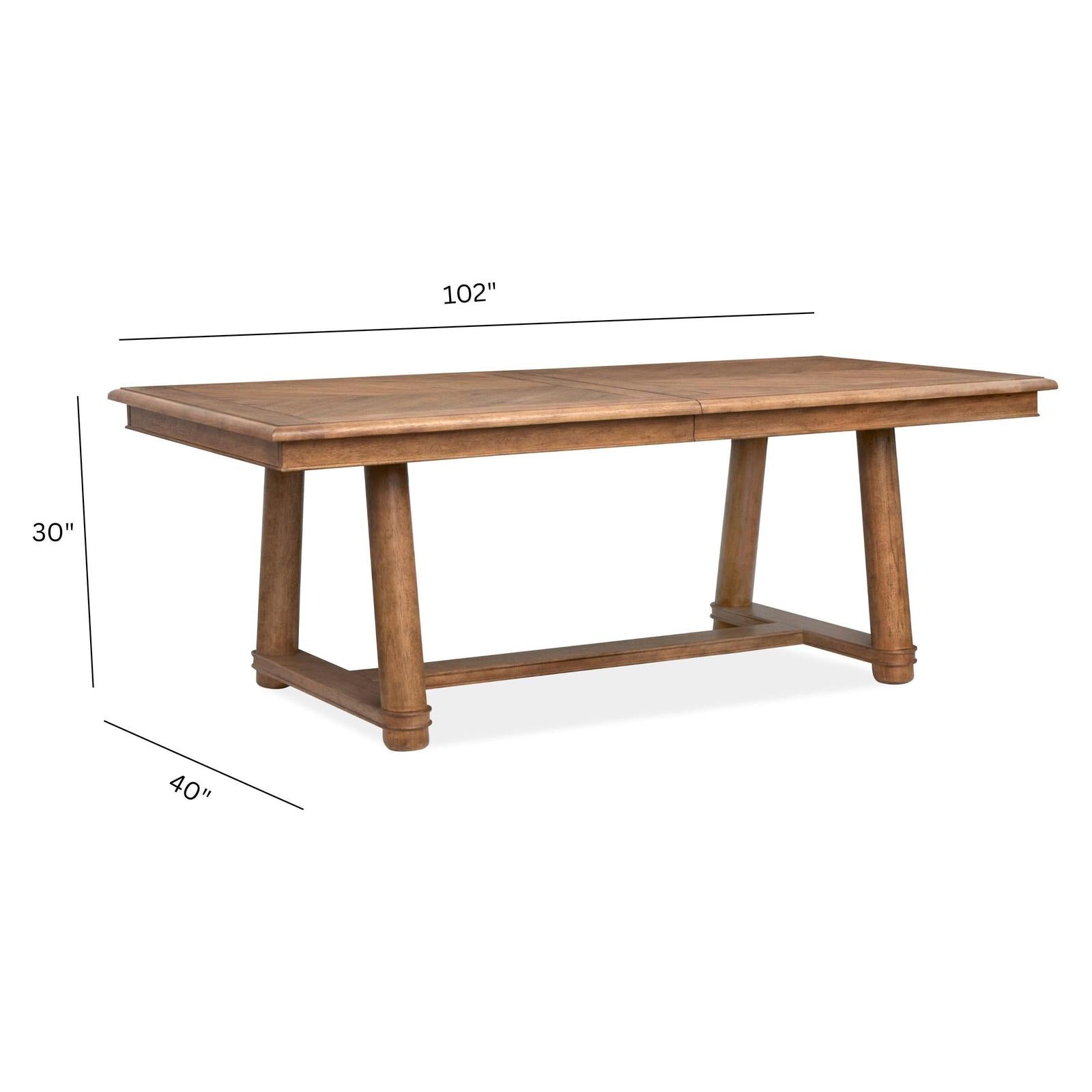 Magnussen Home Woodward Dark Clove Trestle Extendable Dining Table