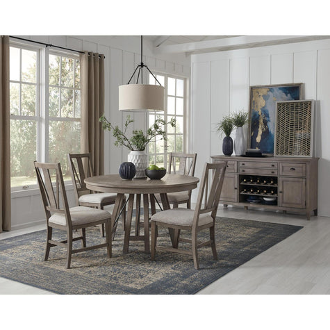 Magnussen Home Paxton Place Dovetail Grey Round Dining Table