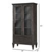 Magnussen Home Sutton Place Weathered Charcoal Door Bookcase