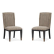 Magnussen Home Ryker Nocturn Black & Coventry Grey Upholstered Host Chair Set of 2